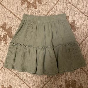 SHEIN Green Ruffle Skirt